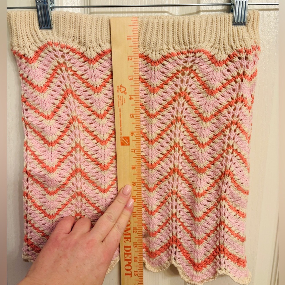 Freshman 1996 Pink Orange and White Cream Knit Two Piece Outfit Women’s XS - Picture 5 of 12